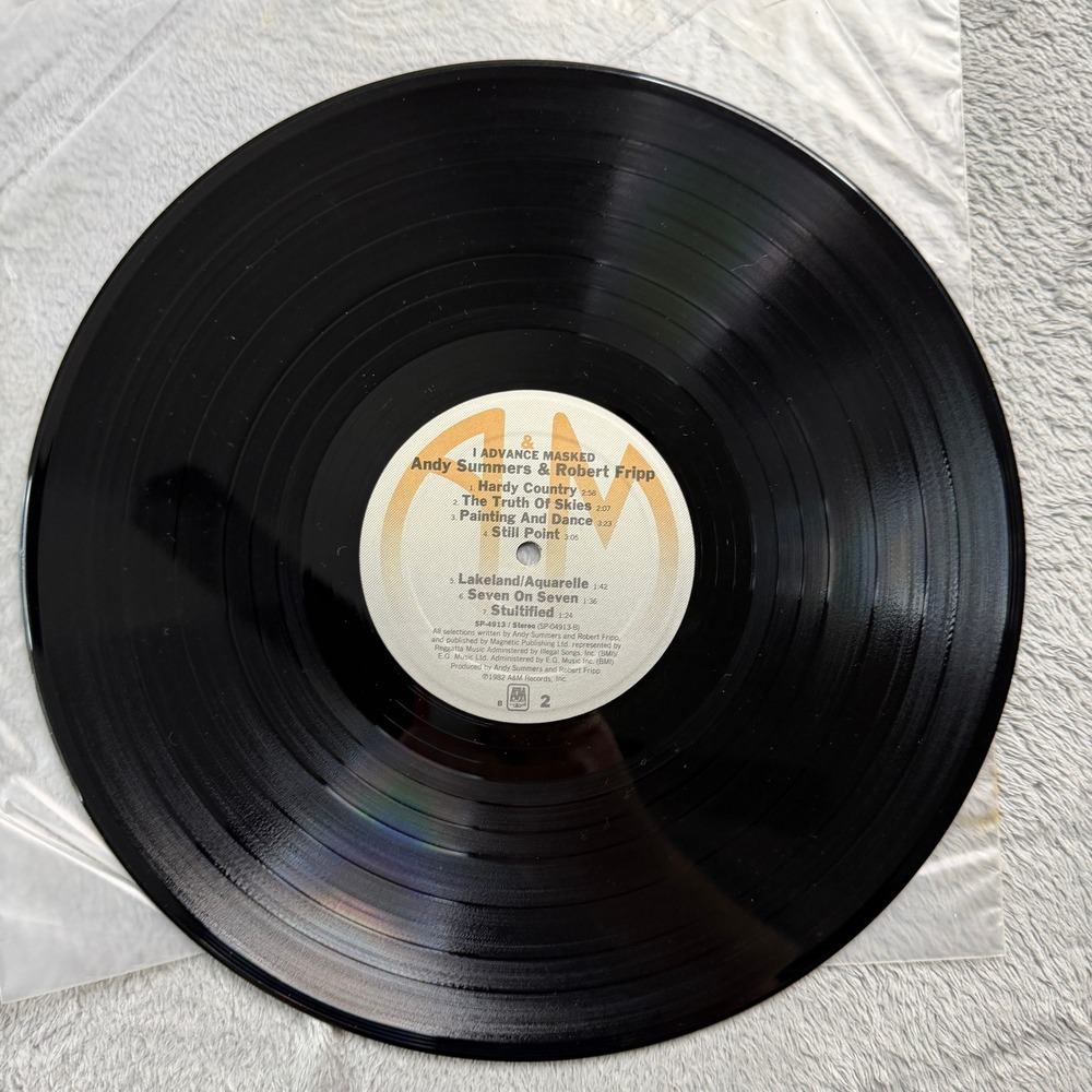 Andy Summers Robert Fripp I Advance Masked Vinyl LP 1982 A&M Records SP-4913 - Picture 3 of 4